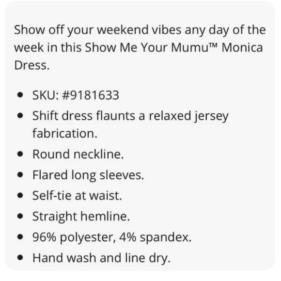 Show Me Your Mumu Monica Dress, size XS, EUC - Picture 11 of 11